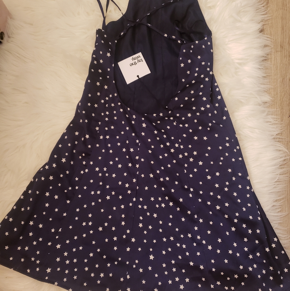 By the Way Stassia Halter Dress in Navy Star - Picture 8 of 10